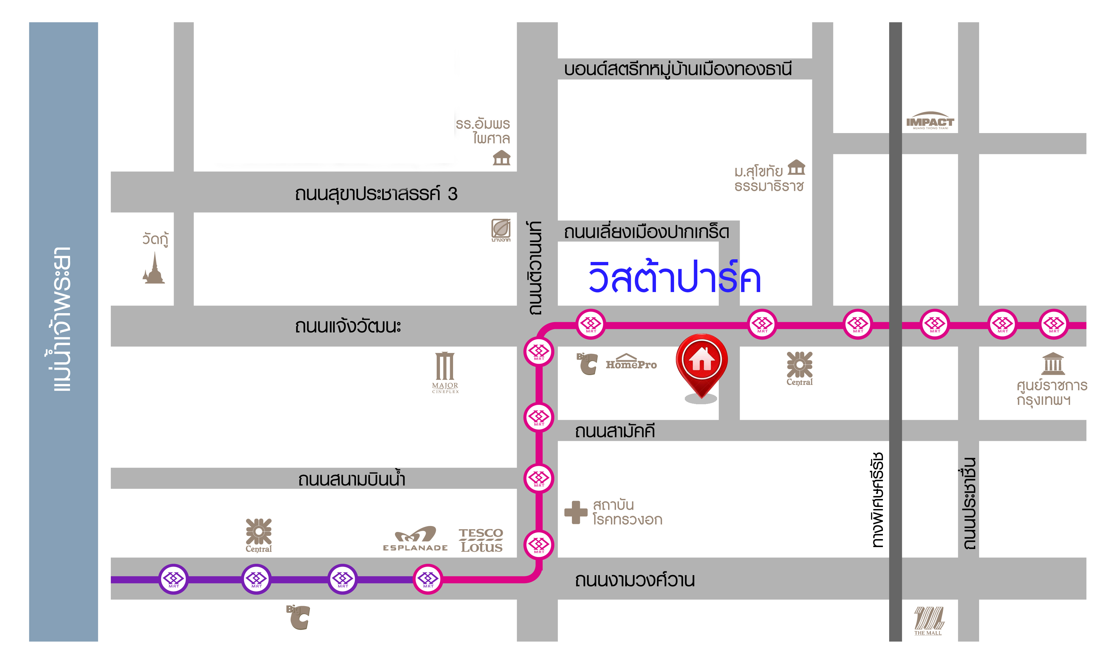 *****ทาวน์โฮม 3 ชั้นมือสอง โครงการ วิสต้า ปาร์ค วิภาวดี เนื้อที่ 23.80 ตร.ว. พื้นที่ใช้สอย 188 ตร.ม. ฟังก์ชัน 3 ห้องนอน 3 ห้องน้ำ 2 ที่จอดรถ บนทำเลเดินทางสะดวก เชื่อมต่อถนนวิภาวดี, ถนนรามอินทรา, ถนนแจ้งวัฒนะ ใกล้รถไฟฟ้าสายสีแดง "สถานีหลักสี่" ใกล้ห้างสรรพสินค้าเซ็นทรัล รามอินทรา และมหาวิทยาลัยราชภัฏพระนคร